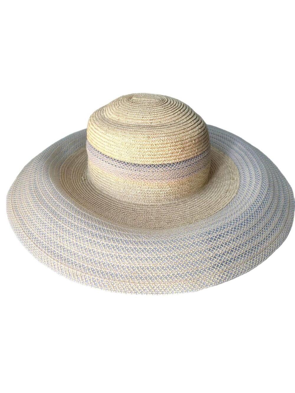 Satya Twena Wide Brim Straw Sun Hat 23" Circumference